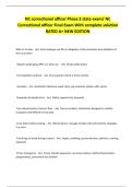 NC correctional officer Phase 2 state exam&sol; NC Correctional officer Final Exam With complete solution RATED A&plus; NEW EDITION 