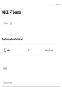 NBCE PT BOARDS &vert; NEW  QUESTIONS AND ANSWERS &vert; 2026 ACTUAL UPDATE &vert; WITH COMPLETE SOLUTION&excl;&excl;
