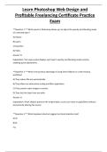 Learn Photoshop Web Design and Profitable Freelancing Certificate Practice Exam