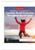 TEST BANK FOR Edelman and Kudzma's Canadian Health Promotion Throughout the Life Span 2nd Edition by Marian Luctkar-Flude ISBN&colon; 978-0443125218 COMPLETE GUIDE WITH RATIONALES 100&percnt; VERIFIED A&plus; GRADE ASSURED&excl;&excl;&excl;&excl;NEW LATEST UPDATE&excl;&excl;&excl;&excl;
