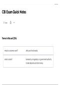 CBI EXAM QUICK NOTES &vert; 334 QUESTIONS AND ANSWERS CREATED FROM THE TEXTBOOK&sol;ONLINE RESOURCES &vert; 2026 UPDATE &vert; WITH COMPLETE SOLUTION&excl;&excl;