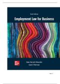 TEST BANK FOR Employment Law for Business 10th Edition by Dawn D&period; Bennett-Alexander&comma; Laura P&period; Hartman ISBN&colon; 978-1260734270 COMPLETE GUIDE ALL CHAPTERS COVERED 100&percnt; VERIFIED A&plus; GRADE ASSURED&excl;&excl;&excl;&excl;&excl;NEW LATEST UPDATE&excl;&excl;&excl;&excl;&excl;