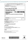 Pearson Edexcel GCE A Level In Economics B &lpar;9EB0&rpar; Paper 3&plus; Mark scheme june 2025