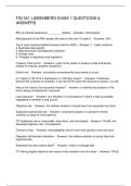FIN 341 LIEBENBERG EXAM 1 QUESTIONS & ANSWERS