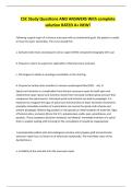 CSC Study Questions AND ANSWERS With complete solution RATED A&plus; NEW&excl;