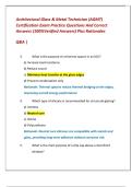Architectural Glass & Metal Technician &lpar;AGMT&rpar;  Certification Exam Practice Questions And Correct  Answers &lpar;100&percnt;Verified Answers&rpar; Plus Rationales  Q&A &vert;  