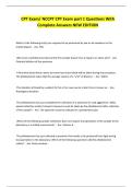 CPT Exam&sol; NCCPT CPT Exam part 1 Questions With Complete Answers NEW EDITION 