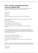 CEN - practice exam Questions and Answers Updated 2026