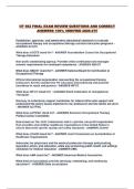 OT 662 FINAL EXAM REVIEW QUESTIONS AND CORRECT ANSWERS 100&percnt; VERIFIED 2026-27&excl;&excl;