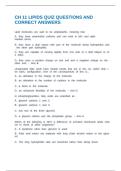 CH 11 LIPIDS QUIZ QUESTIONS AND CORRECT ANSWERS