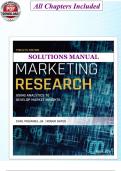 Solutions Manual&colon; Marketing Research&colon; Using Analytics to Develop Market Insights &lpar;12th Edition&rpar; &ndash; McDaniel & Gates