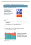 Samenvatting -  Sustainability Management and Reporting - Jo Mentens