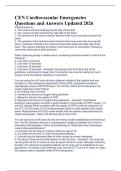 CEN Cardiovascular Emergencies Questions and Answers Updated 2026