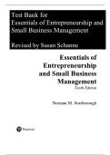 Essentials of Entrepreneurship and Small Business Management&comma; 10th Edition &mdash; Test Bank &lpar;Norman M&period; Scarborough&rpar;