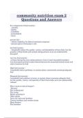 community nutrition exam 2 Questions and Answers