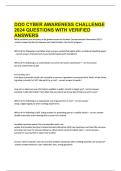 DOD CYBER AWARENESS CHALLENGE 2026 QUESTIONS WITH VERIFIED ANSWERS