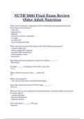 NUTR&ast;2050 Final Exam Review Older Adult Nutrition&period;