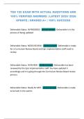 TED 105 EXAM WITH ACTUAL QUESTIONS AND  100&percnt; VERIFIED ANSWERS &vert; LATEST 2025&sol; 2026  UPDATE &vert; GRADED A&plus; &vert; 100&percnt; SUCCESS 