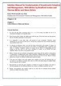 Fundamentals of Investments&colon; Valuation and Management&comma; 10th Edition &mdash; Solution Manual &lpar;Jordan&comma; Miller&comma; & Dolvin&rpar;