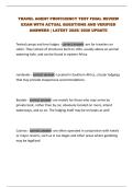 TRAVEL AGENT PROFICIENCY TEST FINAL REVIEW  EXAM WITH ACTUAL QUESTIONS AND VERIFIED  ANSWERS &vert; LATEST 2025&sol; 2026 UPDATE
