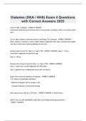 Diabetes &lpar;DKA - HHS&rpar; Exam 4 Questions with Correct Answers 