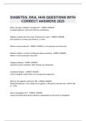 DIABETES&comma; DKA&comma; HHS QUESTIONS WITH CORRECT ANSWERS