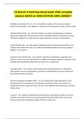 CA Branch 2 Field Rep Study Guide With complete solution RATED A&plus; NEW EDITION 100&percnt; CORRECT 