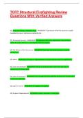 TCFP Structural Firefighting Review Questions With Verified Answers