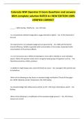 Colorado WW Operator D Exam Questions and answers With complete solution RATED A&plus; NEW EDITION 100&percnt; VERIFIED CORRECT 