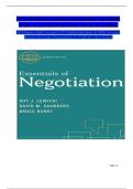 TEST BANK for Essentials of Negotiation&comma; 7th Edition  by Roy J&period; Lewicki&comma; Bruce Barry&comma; David M&period; Saunders  All Chapters Fully Covered 1-12&vert; Verified Questions & 100&percnt; Accurate  Answers for Exam Preparations&vert; A&plus; PASS GUARANTEED 