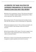 ACCREDITED TEST BANK SOLUTION FOR GAPENSKIS FUNDAMENTALS OF HEALTHCARE FINANCE EXAM 2026 HIGH YIELD REVIEW