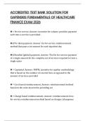 ACCREDITED TEST BANK SOLUTION FOR GAPENSKIS FUNDAMENTALS OF HEALTHCARE FINANCE EXAM 2026