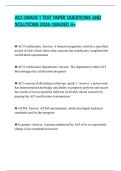 ACI GRADE 1 TEST PAPER QUESTIONS AND SOLUTIONS 2026 GRADED A&plus;