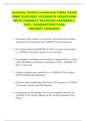 Auxiliary Flotilla Leadership FINAL EXAM  PREP 2026&sol;2027 ACCURATE QUESTIONS  WITH CORRECT DETAILED ANSWERS &vert;&vert;  100&percnt; GUARANTEED PASS  <RECENT VERSION> 