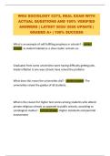 WGU SOCIOLOGY C273&comma; REAL EXAM WITH  ACTUAL QUESTIONS AND 100&percnt; VERIFIED  ANSWERS &vert; LATEST 2025&sol; 2026 UPDATE &vert;  GRADED A&plus; &vert; 100&percnt; SUCCESS 