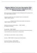 Diabetes Mellitus Foot care&comma; Neuropathy&period;&period;&period;Questions with Correct Answers 