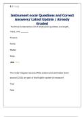 Instrument nccer Questions and Correct  Answers&sol; Latest Update &sol; Already  Graded