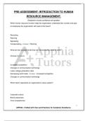 PRE-ASSESSMENT&colon; INTRODUCTION TO HUMAN RESOURCE MANAGEMENT&period; Designed to boost confidence and grades&excl;