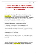 EXAC - SECTION 3 - FINAL PROJECT  EXAM 2026 BRAND NEW ACTUAL EXAM  WITH ANSWERS&period;