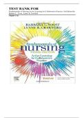Test Bank For Fundamentals of Nursing Active Learning for Collaborative Practice 3rd Edition By Barbara L&period; Yoost&comma; Lynne R&period; Crawford Chapter 1-42 Complete Guide A&plus;