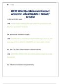 D199 WGU Questions and Correct  Answers&sol; Latest Update &sol; Already  Graded 