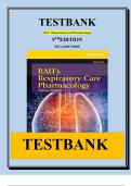 TESTBANK  RAU&rsquo;s Respiratory Care Pharmacology  9THEDITION  BYGARDENHIRE