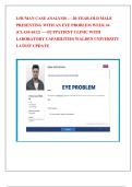 I-HUMAN CASE ANALYSIS &mdash; 20-YEAR-OLD MALE  PRESENTING WITH AN EYE PROBLEM WEEK &num;4  &lpar;CLASS 6512&rpar; &mdash; OUTPATIENT CLINIC WITH  LABORATORY CAPABILITIES WALDEN UNIVERSITY  LATEST UPDATE