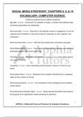 SOCIAL MEDIA STRATEGIST- CHAPTERS 8&comma; 9&comma; & 10 VOCABULARY- COMPUTER SCIENCE&period; Trusted by students across multiple disciplines&excl;