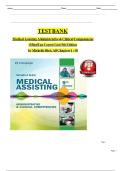 TEST BANK Medical Assisting Administrative & Clinical Competencies &lpar;MindTap Course List&rpar; 9th Edition by Michelle Blesi&comma; All Chapters 1- 58 fully covered ISBN&colon; 9780357502815