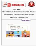 TEST BANK FOR Health&comma; Safety&comma; and Nutrition for the Young Child&comma; 11th Edition by Lynn R&period; Marotz Chapter 1-19 &lpar;Cengage Learning&comma; 2024&rpar; Isbn&colon; 9780357765760 &vert; Complete A&plus; Guide