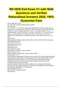 RN HESI Exit Exam V1 with NGN Questions and Verified Rationalized Answers 2026&comma; 100&percnt; Guarantee Pass