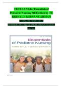 TEST BANK FOR Essentials of Pediatric Nursing Fifth&comma; North American Edition by TERRI KYLE&comma; SUSAN CARMAN &lpar;Author&rpar; ISBN&colon; 9781975236168 COMPLETE GUIDE 100 &percnt; VERIFIED A&plus; GRADE ASSURED &excl;&excl;&excl; LATEST UPDATE &excl;&excl;&excl;&excl;