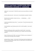 Sports Law Exam 3 QUESTIONS WELL ANSWERED GRADED A&plus; 2025&sol;2026