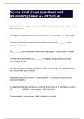 Scuba Final Exam questions well answered graded A&plus; 2025&sol;2026